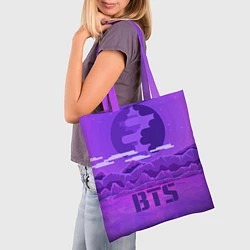Сумка-шопер BTS: Violet Mountains, цвет: 3D-принт — фото 2