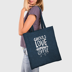 Сумка-шопер Ghouls Love Coffee, цвет: 3D-принт — фото 2