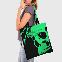 Сумка-шопер Slipknot: Acid Skull, цвет: 3D-принт — фото 2