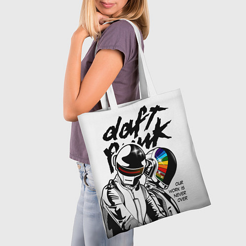 Сумка-шоппер Daft Punk: Our work is never over / 3D-принт – фото 3