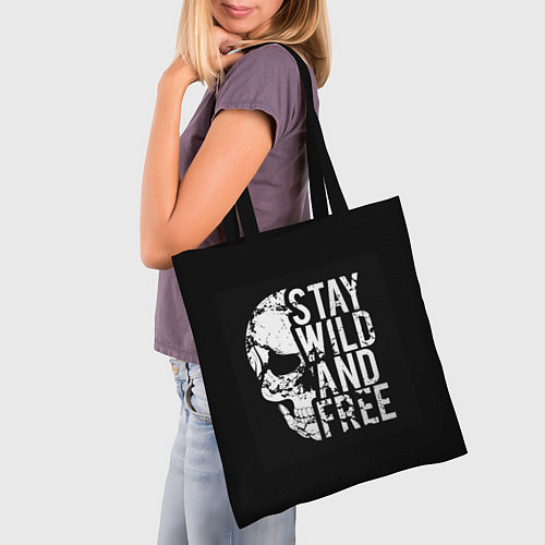 Сумка-шоппер Stay wild and free / 3D-принт – фото 3
