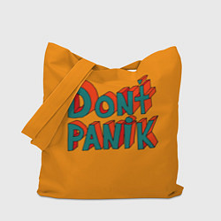 Сумка-шопер Do not panic - 3D lettering, цвет: 3D-принт