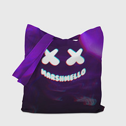 Сумка-шопер Marshmello: Violet Glitch, цвет: 3D-принт