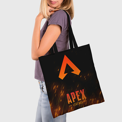 Сумка-шоппер Apex Legends: Orange Flame / 3D-принт – фото 3