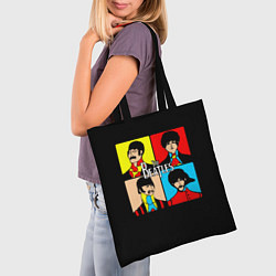 Сумка-шопер The Beatles: Pop Art, цвет: 3D-принт — фото 2