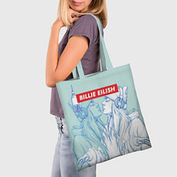 Сумка-шопер Billie Eilish Music, цвет: 3D-принт — фото 2
