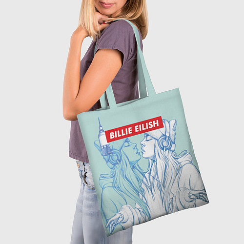 Сумка-шоппер Billie Eilish Music / 3D-принт – фото 3