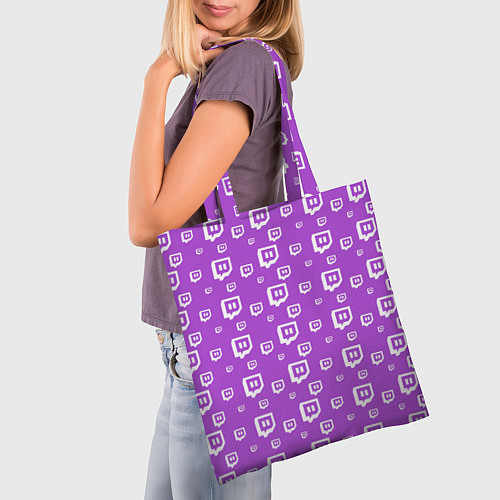 Сумка-шоппер Twitch: Violet Pattern / 3D-принт – фото 3