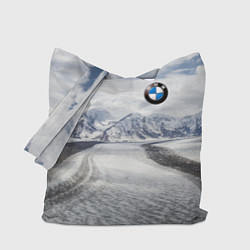 Сумка-шопер BMW - снежная вершина, цвет: 3D-принт