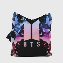 Сумка-шопер BTS: Black Butterflies, цвет: 3D-принт