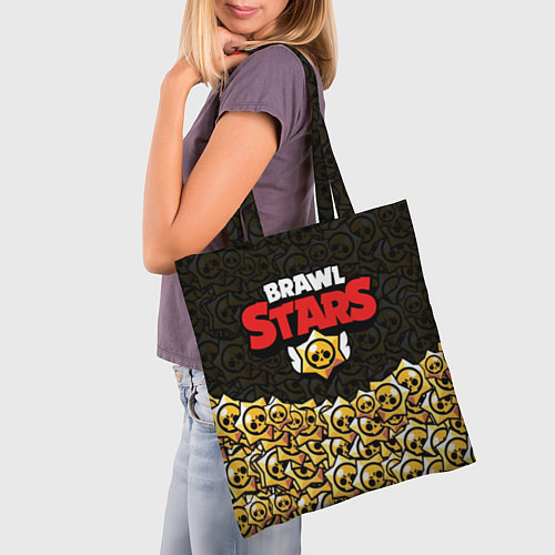 Сумка-шоппер Brawl Stars: Black Style / 3D-принт – фото 3