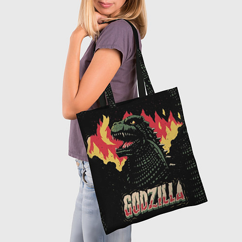 Сумка-шоппер Flame Godzilla / 3D-принт – фото 3