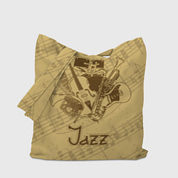Сумка-шопер Jazz - musical instruments, цвет: 3D-принт