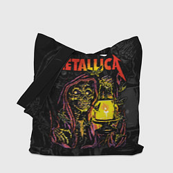 Сумка-шопер Metallica скеленон со свечкой, цвет: 3D-принт