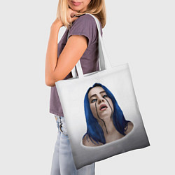 Сумка-шопер Слезы Билли Айлиш, цвет: 3D-принт — фото 2