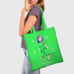 Сумка-шопер Billie Eilish: Acid Girl, цвет: 3D-принт — фото 2