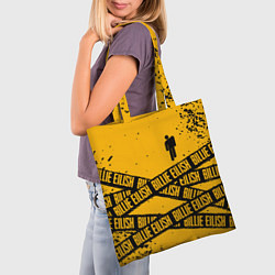 Сумка-шопер BILLIE EILISH: Yellow Tape, цвет: 3D-принт — фото 2