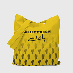 Сумка-шопер Billie Eilish: Yellow Autograph, цвет: 3D-принт