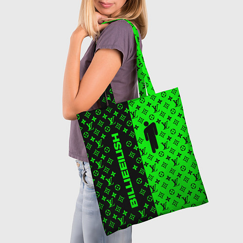 Сумка-шоппер BILLIE EILISH x LV Green / 3D-принт – фото 3