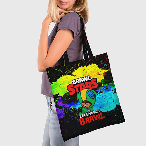 Сумка-шоппер BRAWL STARS LEON / 3D-принт – фото 3