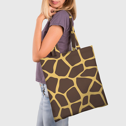Сумка-шоппер Окрас жирафа / 3D-принт – фото 3