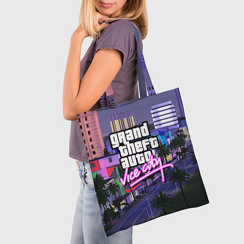 Сумка-шоппер Grand Theft Auto Vice City / 3D-принт – фото 3