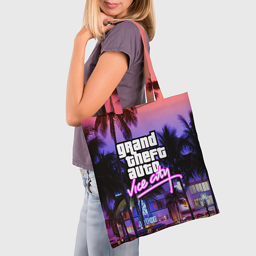 Сумка-шоппер Grand Theft Auto Vice City / 3D-принт – фото 3