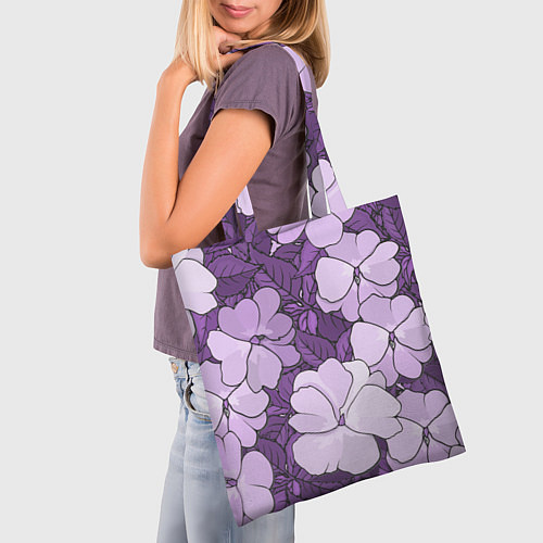 Сумка-шоппер Цветы / 3D-принт – фото 3