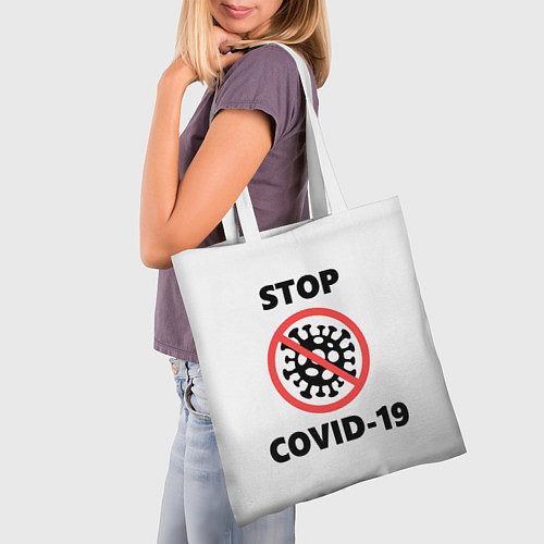 Сумка-шоппер STOP COVID-19 / 3D-принт – фото 3