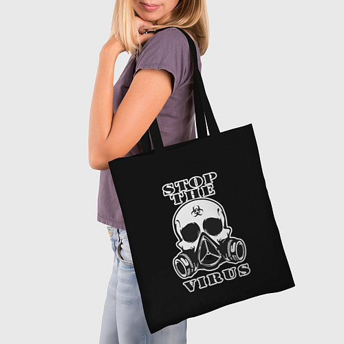 Сумка-шоппер Stop The Virus / 3D-принт – фото 3