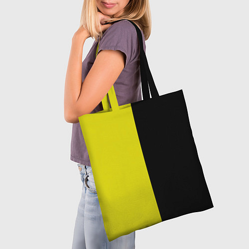 Сумка-шоппер BLACK YELLOW / 3D-принт – фото 3
