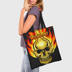 Сумка-шопер Megadeth, цвет: 3D-принт — фото 2