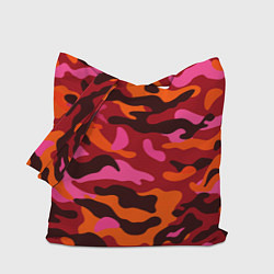 Сумка-шопер CAMOUFLAGE RED, цвет: 3D-принт