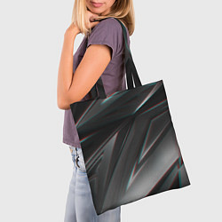 Сумка-шопер GEOMETRY STRIPES GLITCH, цвет: 3D-принт — фото 2