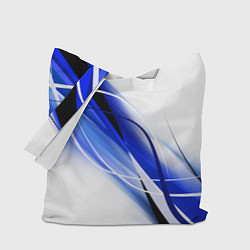 Сумка-шопер GEOMETRY STRIPES BLUE, цвет: 3D-принт