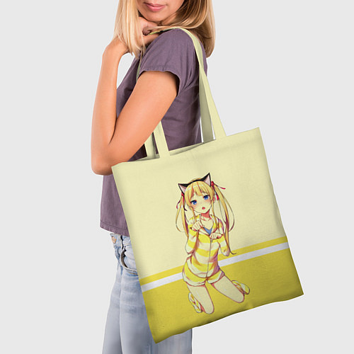 Сумка-шоппер Cat Girl / 3D-принт – фото 3