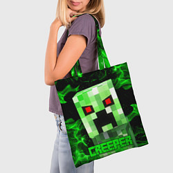 Сумка-шопер MINECRAFT CREEPER, цвет: 3D-принт — фото 2