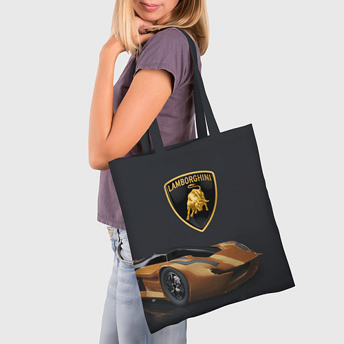 Сумка-шоппер Lamborghini- motorsport / 3D-принт – фото 3