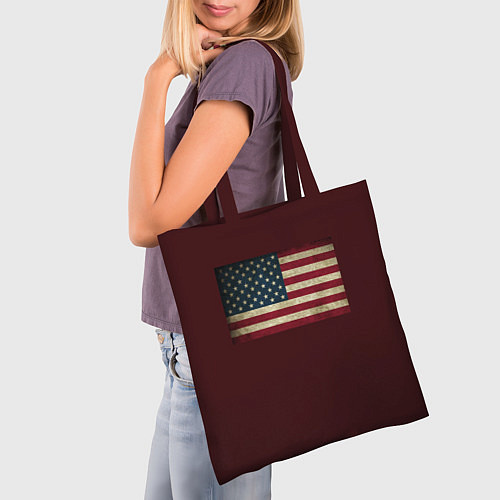 Сумка-шоппер USA флаг / 3D-принт – фото 3