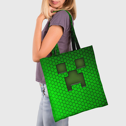 Сумка-шоппер Крипер из игры Minecraft / 3D-принт – фото 3