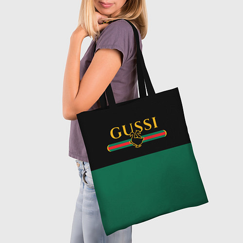 Сумка-шоппер GUSSI ГУСИ / 3D-принт – фото 3
