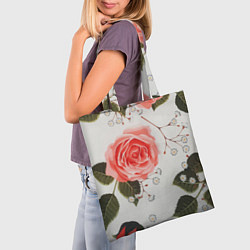 Сумка-шопер Нежные розы, цвет: 3D-принт — фото 2