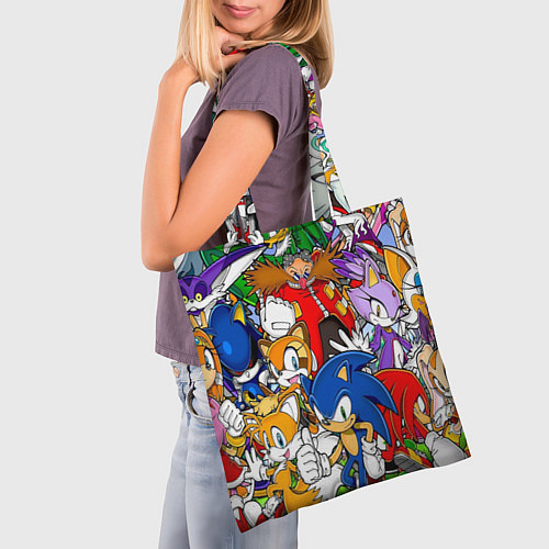 Сумка-шоппер Sonic / 3D-принт – фото 3