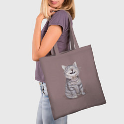 Сумка-шопер Котёнок ыыы, цвет: 3D-принт — фото 2
