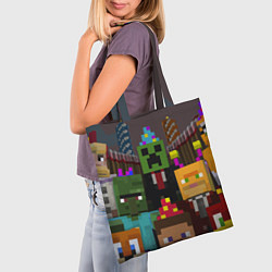 Сумка-шопер Minecraft - characters - video game, цвет: 3D-принт — фото 2