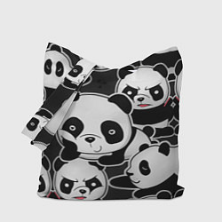 Сумка-шопер Смешные панды, цвет: 3D-принт