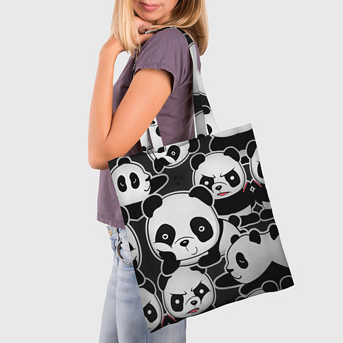 Сумка-шоппер Смешные панды / 3D-принт – фото 3