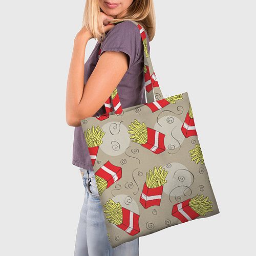 Сумка-шоппер Фастфуд - Картошка фри / 3D-принт – фото 3