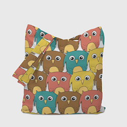 Сумка-шоппер Разноцветные совы