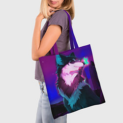 Сумка-шопер Сказочный волк, цвет: 3D-принт — фото 2